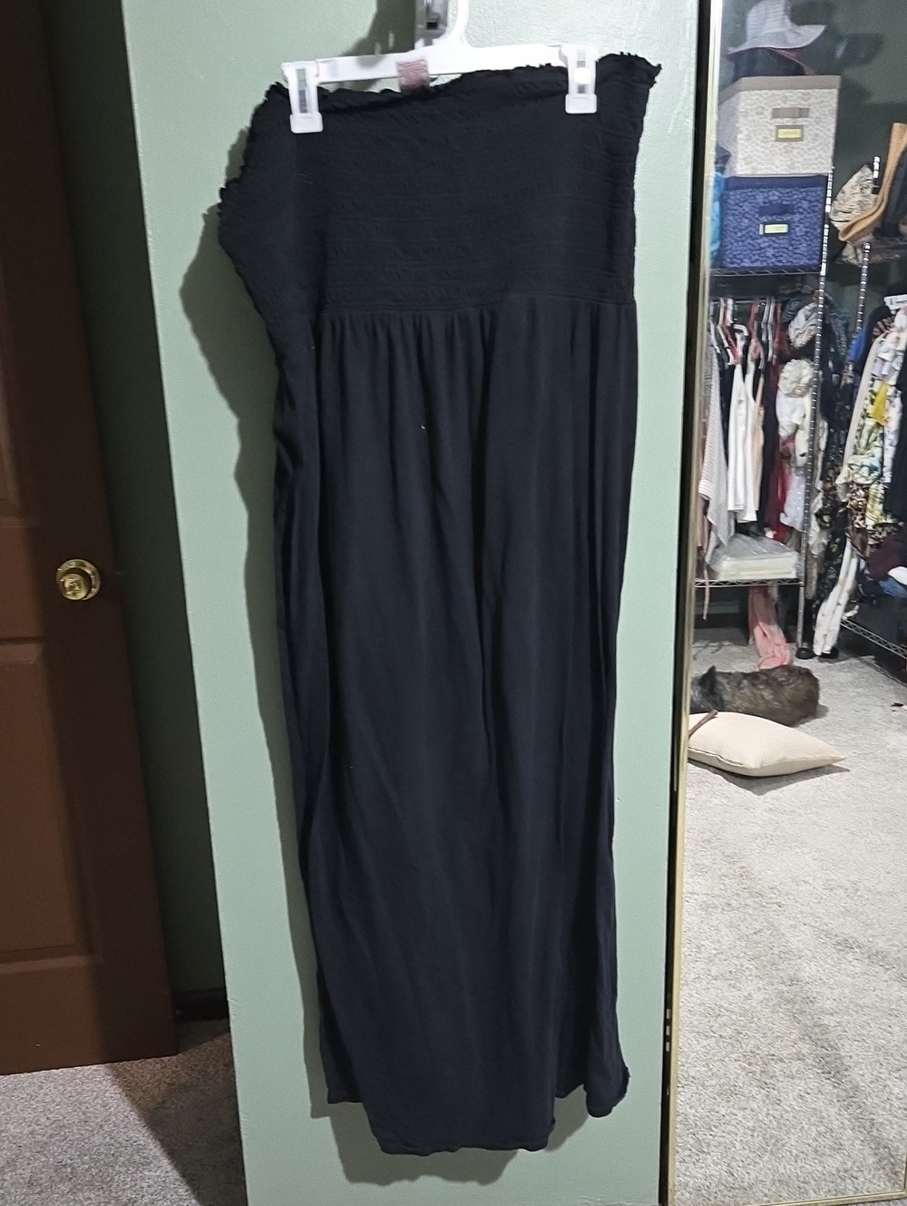 Merona Black Strapless Maxi Dress